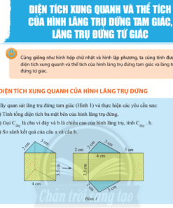 Bài 4. Diện tích xung quanh và thể tích của hình lăng trụ đứng tam giác, lăng trụ đứng tứ giác