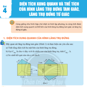 Bài 4. Diện tích xung quanh và thể tích của hình lăng trụ đứng tam giác, lăng trụ đứng tứ giác